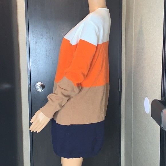 she & sho color block open front duster cardigan size medium - Picture 3 of 8